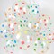 50 Pieces Polka Dot Balloons, Colorful Balloons, Rainbow Multicolor Balloons, 12 Inches Clear Latex Balloons with Circle Dots for Kids Women Men Birthday Wedding Anniversary Party Decor
